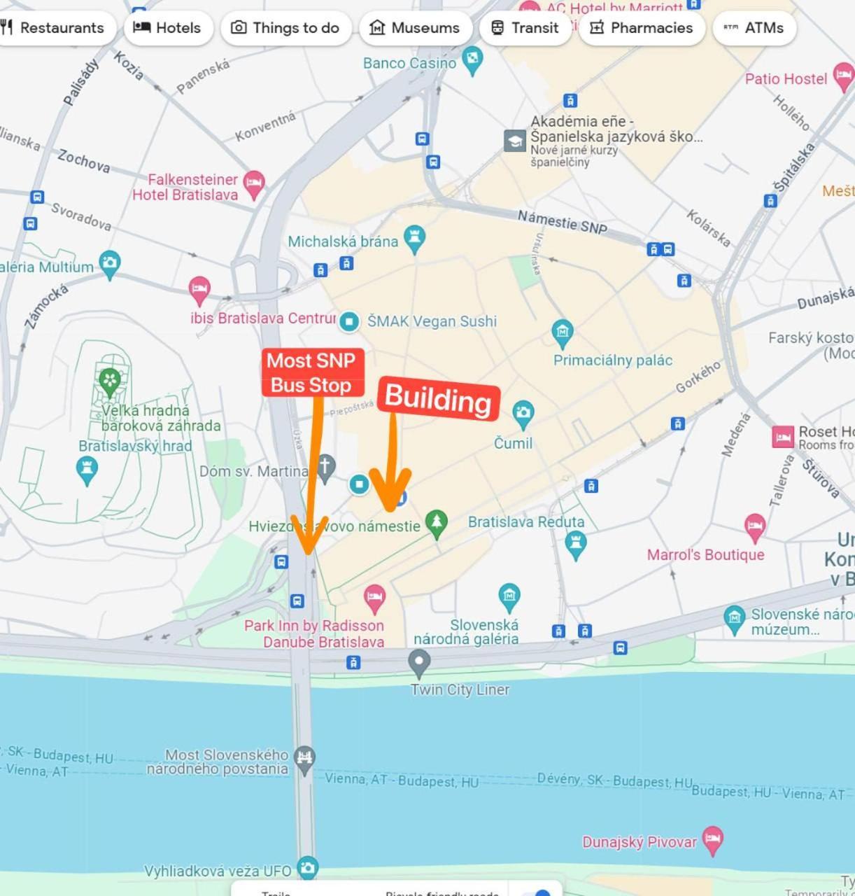 Extralarge Queen Room In The Heart Of Bratislava With Terrace 外观 照片